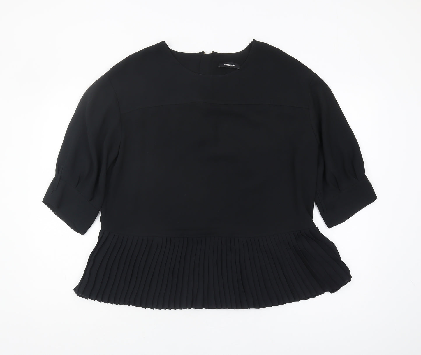 Marks and Spencer Women's Black Blouse, Size 14