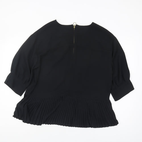 Marks and Spencer Women's Black Blouse, Size 14