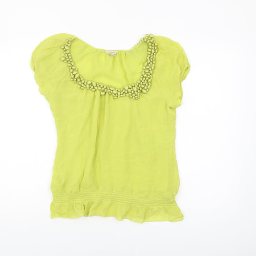 Ted Baker Women's Green Silk Top Size 10