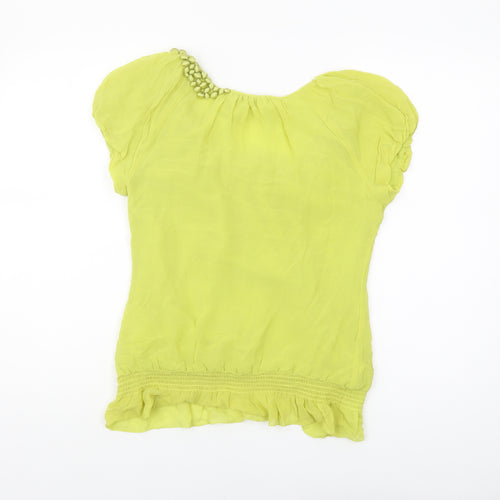 Ted Baker Women's Green Silk Top Size 10