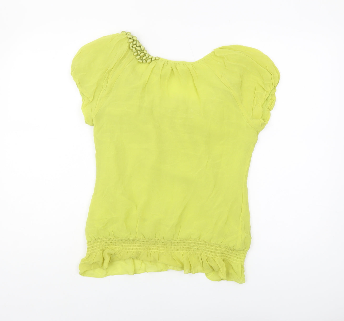 Ted Baker Women's Green Silk Top Size 10