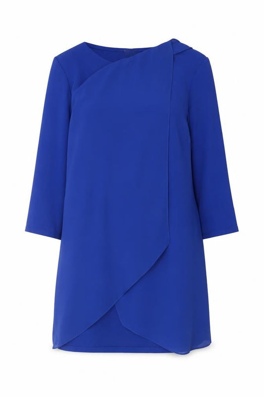 Front view of Phase Eight Women’s Blue Dress, size UK 12