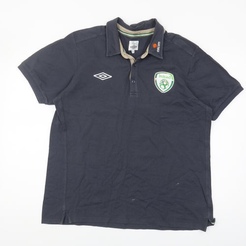 Umbro Men's Black XL Polo Shirt - Short Sleeve