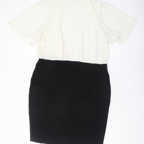 Next Women's Black Ivory Shift Dress - Size 16