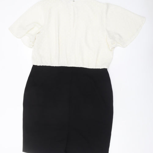 Next Women's Black Ivory Shift Dress - Size 16