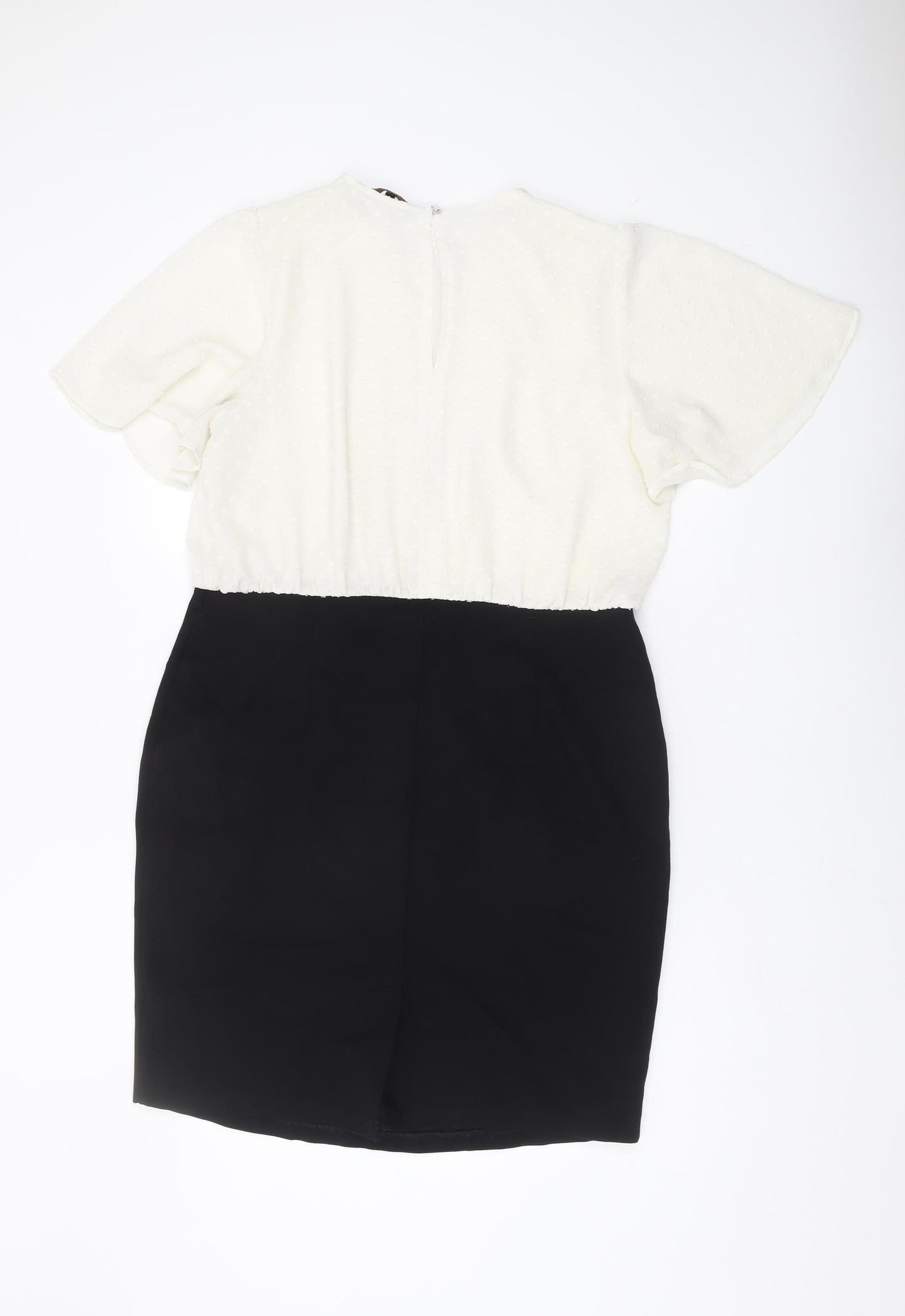 Next Women's Black Ivory Shift Dress - Size 16