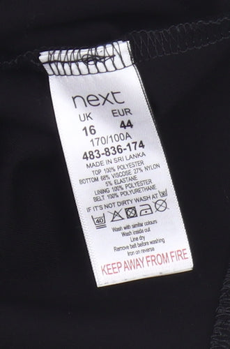 Next Women's Black Ivory Shift Dress - Size 16