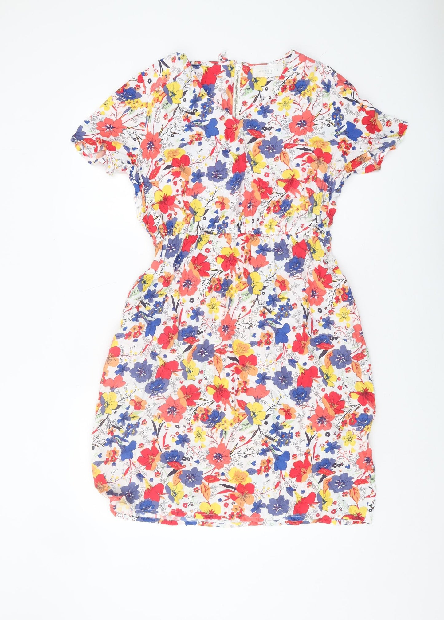 John Lewis Women’s Multicoloured A-Line Floral Dress Size 12
