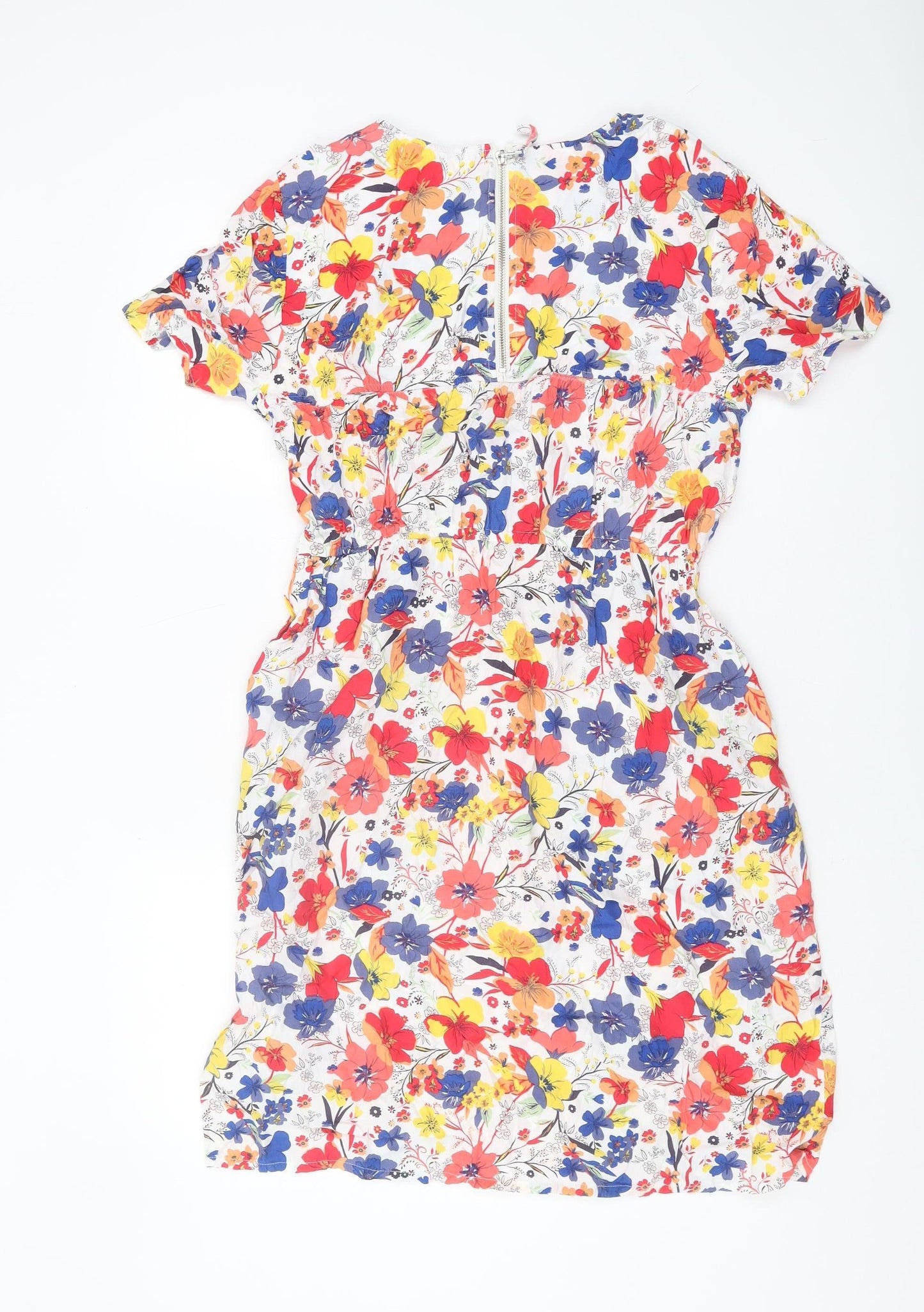 John Lewis Women’s Multicoloured A-Line Floral Dress Size 12