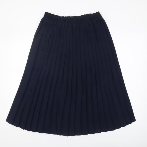 Stephen Women's Blue Pleated Midi Skirt Vintage