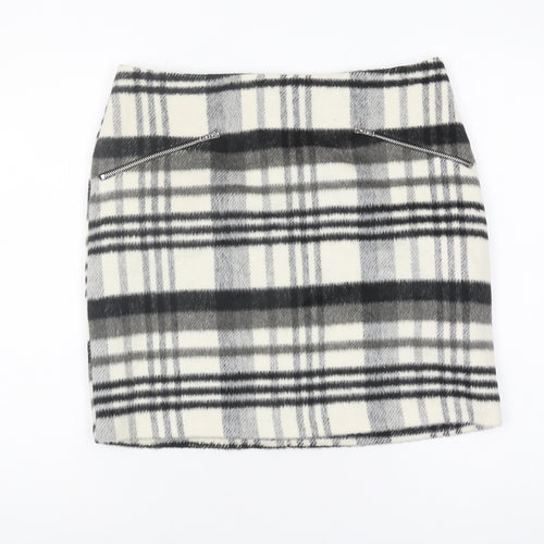New Look Women's Black & White Plaid Pencil Skirt Size 12