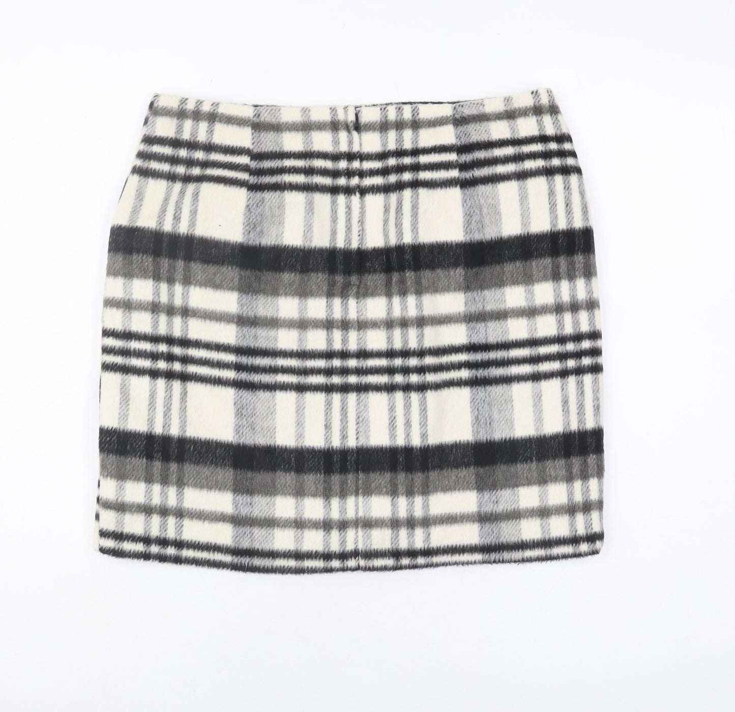 New Look Women's Black & White Plaid Pencil Skirt Size 12