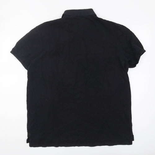 American Eagle Men’s Black Polo Shirt, L, Super Soft