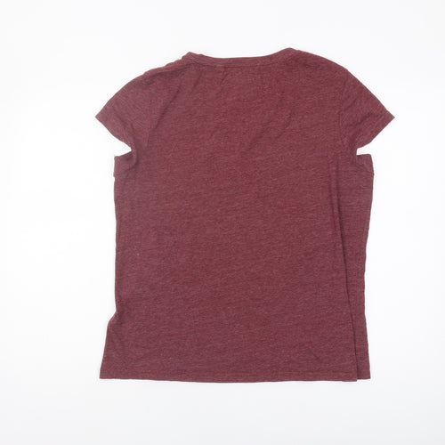 Jack Wills Women's Red Basic T-Shirt Size 14
