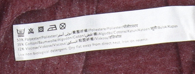 Jack Wills Women's Red Basic T-Shirt Size 14