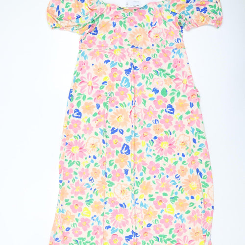 ASOS Design Women's Multicoloured Floral A-Line Dress