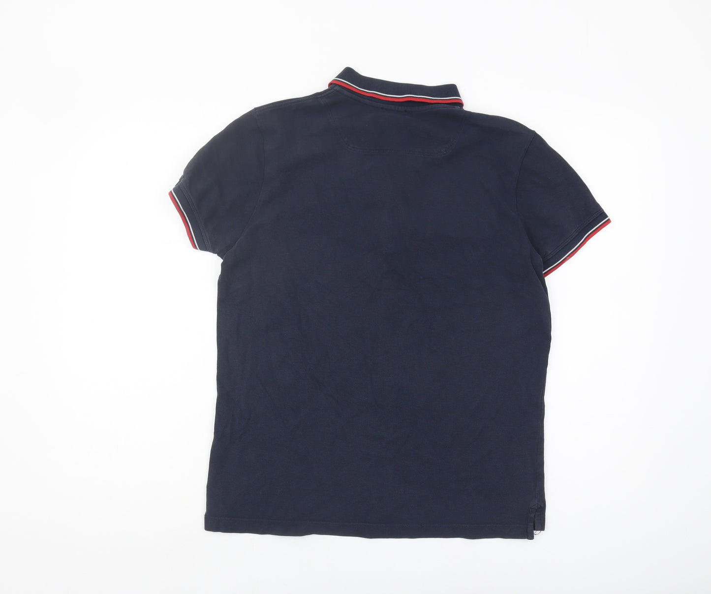 Diesel Men's Blue Polo Shirt Medium with Logo Accent