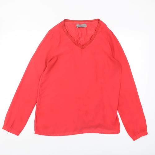 Vero Moda Red Blouse, Women, M, V-Neck, Long Sleeve, Casual
