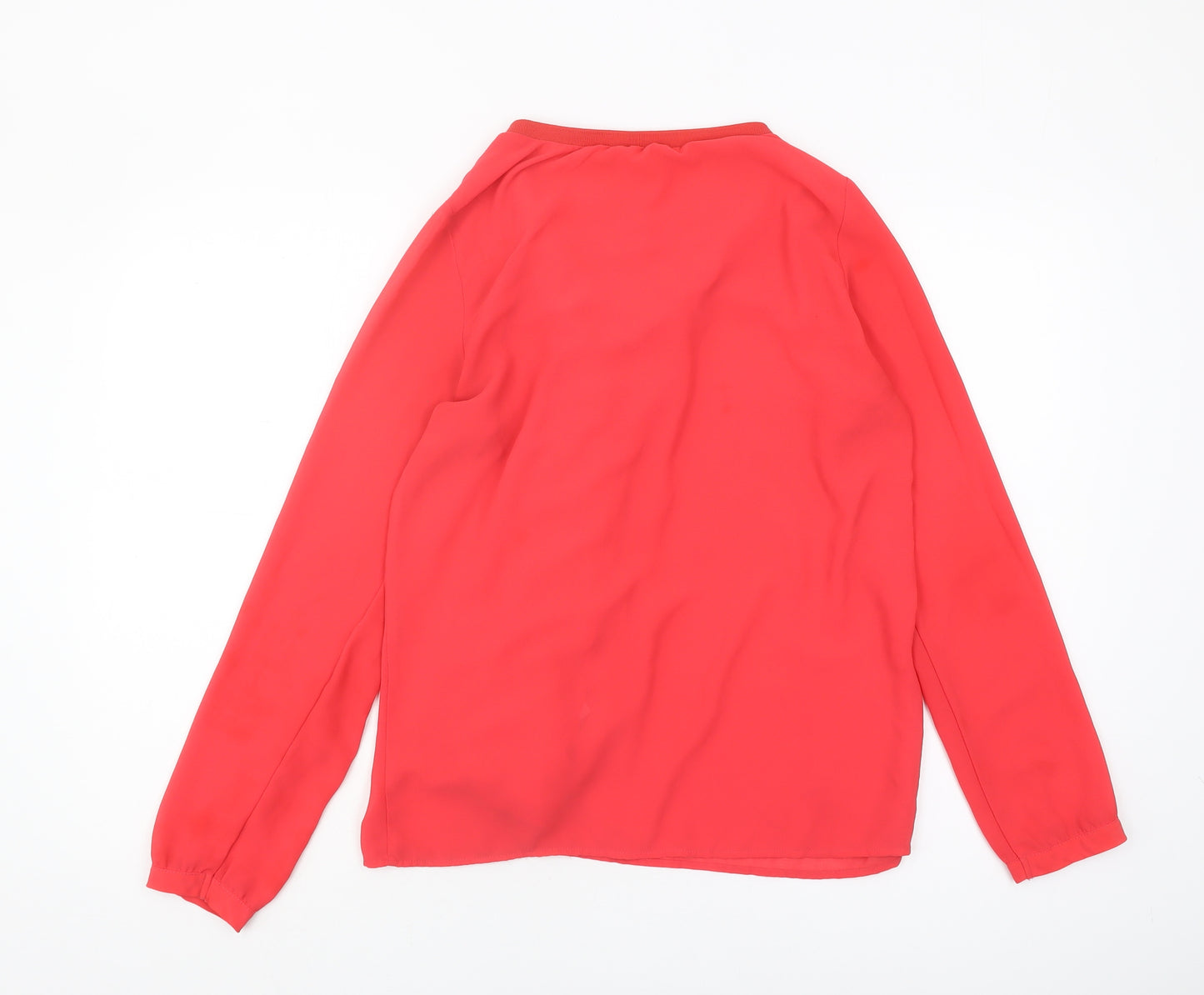 Vero Moda Red Blouse, Women, M, V-Neck, Long Sleeve, Casual