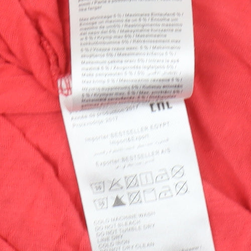 Vero Moda Red Blouse, Women, M, V-Neck, Long Sleeve, Casual