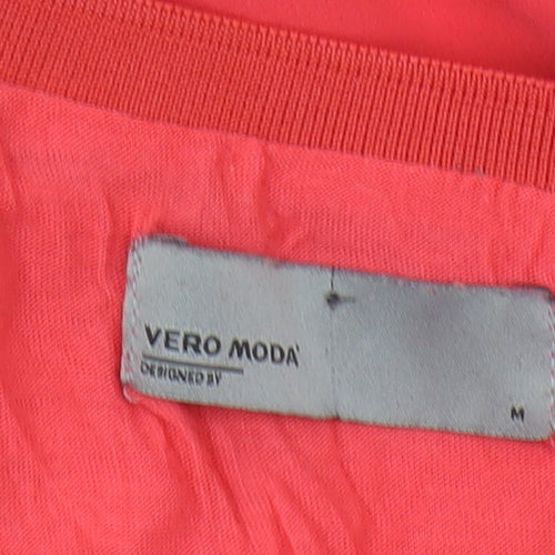 Vero Moda Red Blouse, Women, M, V-Neck, Long Sleeve, Casual
