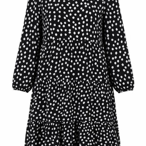 New Look Women's Black Polka Dot A-Line Dress Size 12