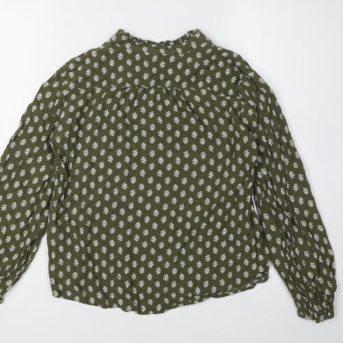 Marks and Spencer Women's Green Floral Blouse Size 8