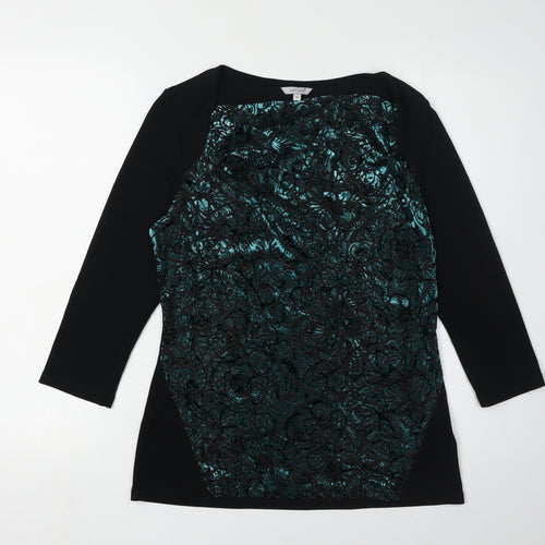Marks and Spencer Women's Black 3/4 Sleeve Top Size 12