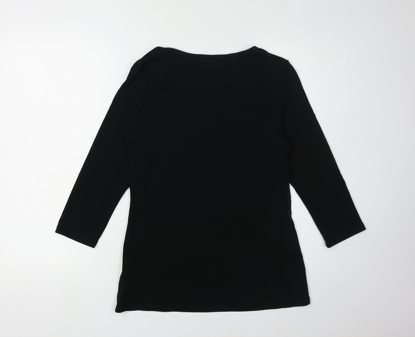 Marks and Spencer Women's Black 3/4 Sleeve Top Size 12