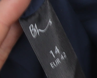 BHS Women's Blue Midi Skirt Size 14 with Paisley Pattern