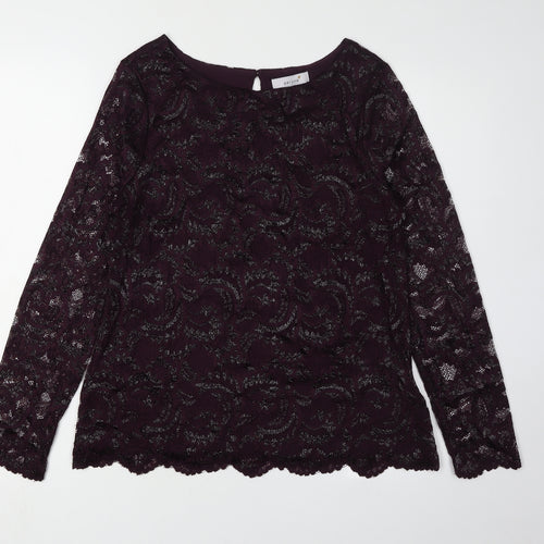 Marks and Spencer Women's Purple Lace Blouse UK 12
