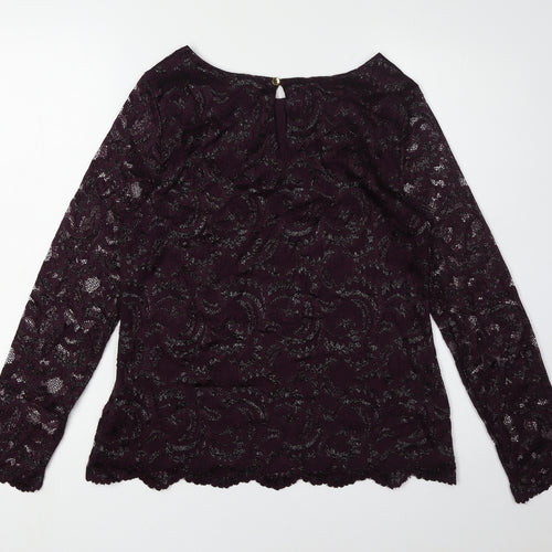 Marks and Spencer Women's Purple Lace Blouse UK 12