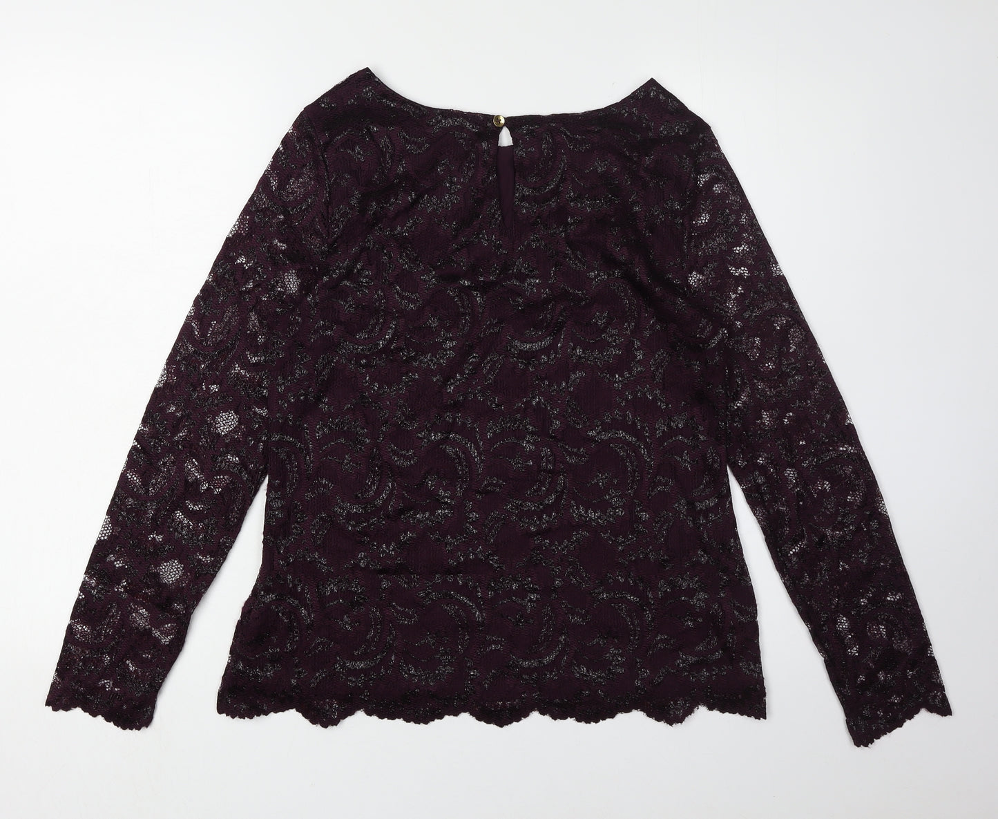 Marks and Spencer Women's Purple Lace Blouse UK 12