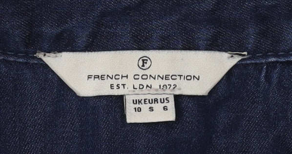 French Connection Women's Blue Denim Jumpsuit Size 10