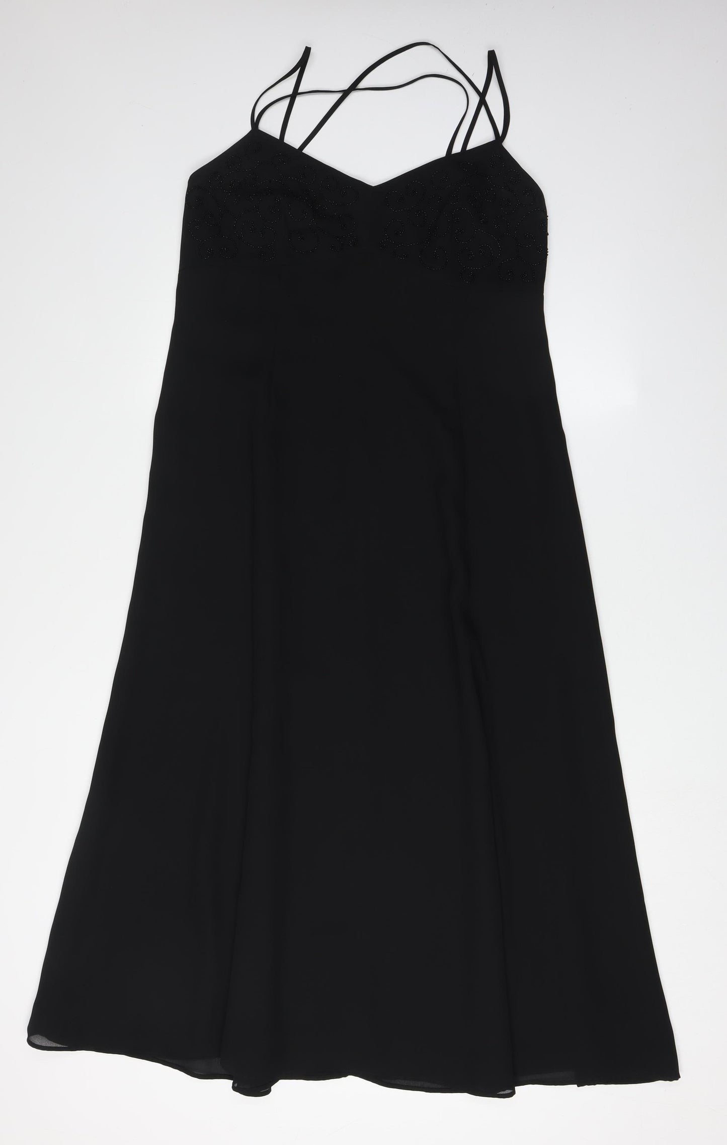 Principles Women's Black Midi Slip Dress - Size 16