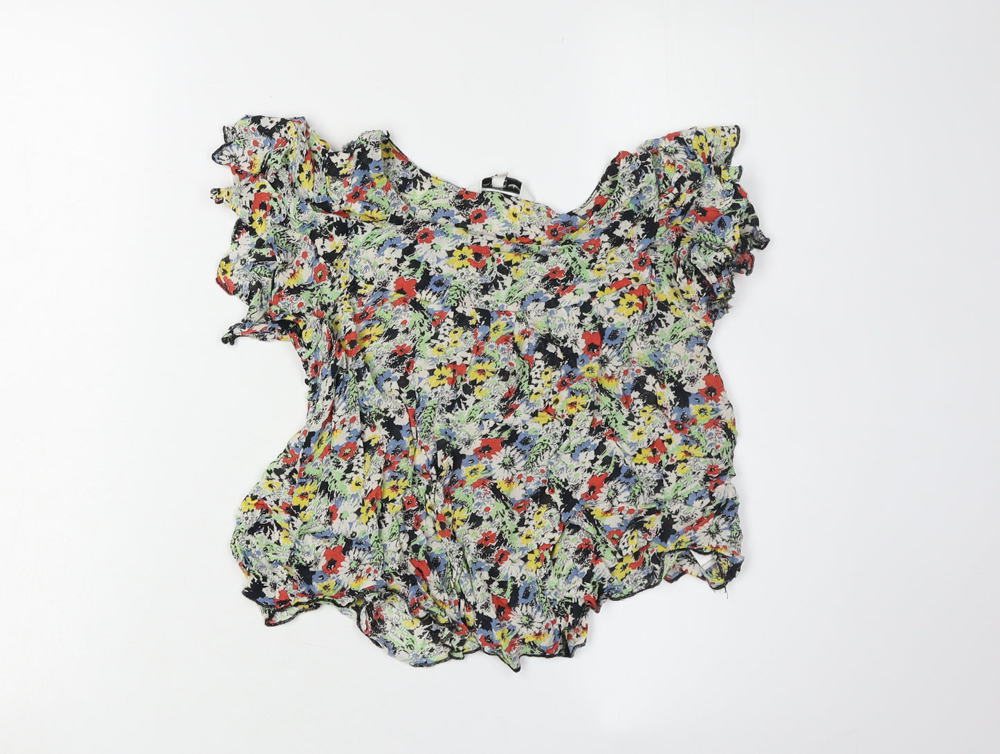 New Look Women's Floral Multicoloured Blouse Size 8