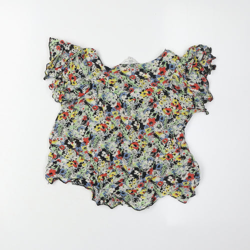 New Look Women's Floral Multicoloured Blouse Size 8