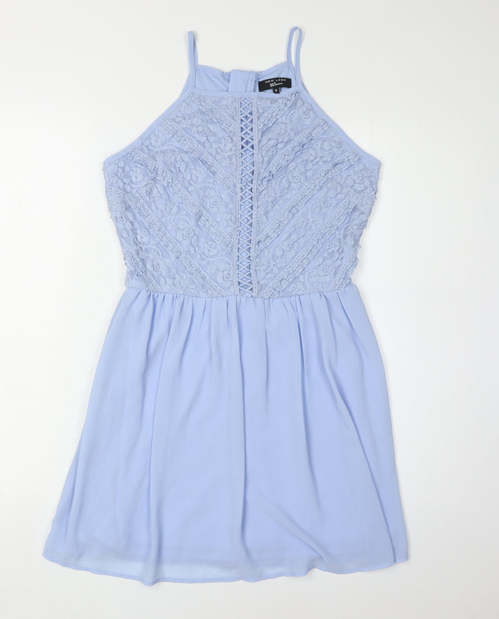 New Look Blue Fit & Flare Sleeveless Dress for Teens