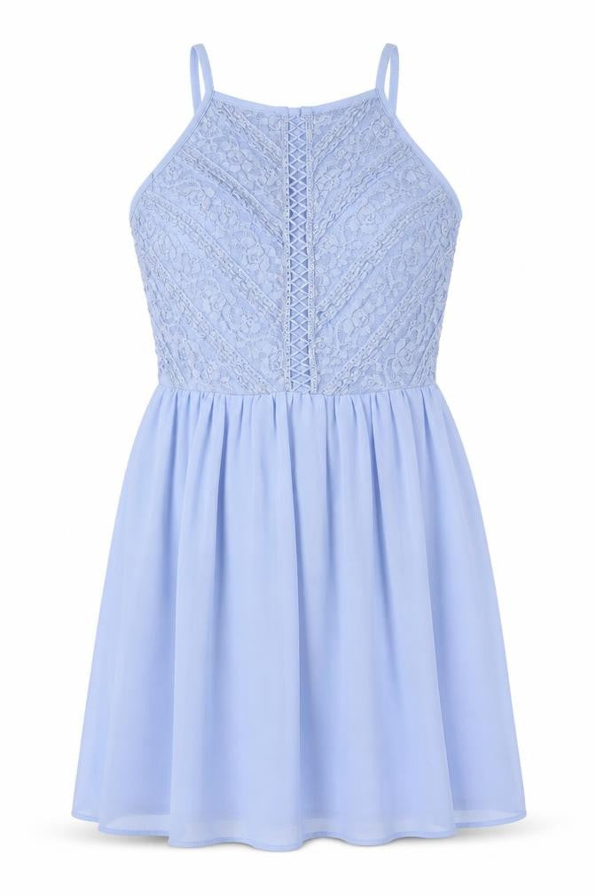New Look Blue Fit & Flare Sleeveless Dress for Teens