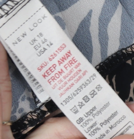 New Look Women's Animal Print Dress Size 18