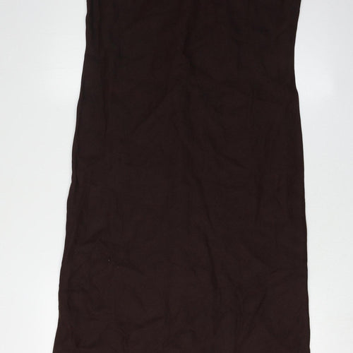 Alex & Co. Women's Brown Sleeveless Slip Dress V-Neck Size 12