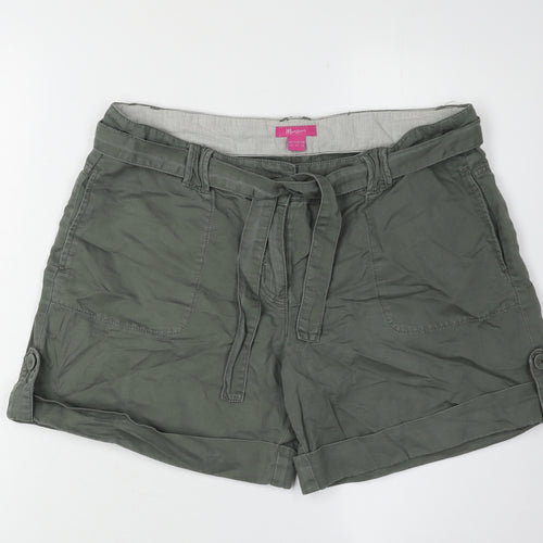 Monsoon Women's Green Chino Shorts Size 14