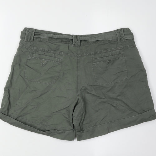 Monsoon Women's Green Chino Shorts Size 14