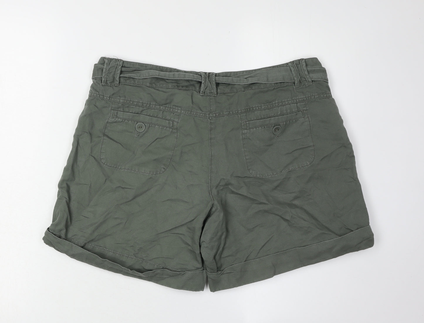 Monsoon Women's Green Chino Shorts Size 14