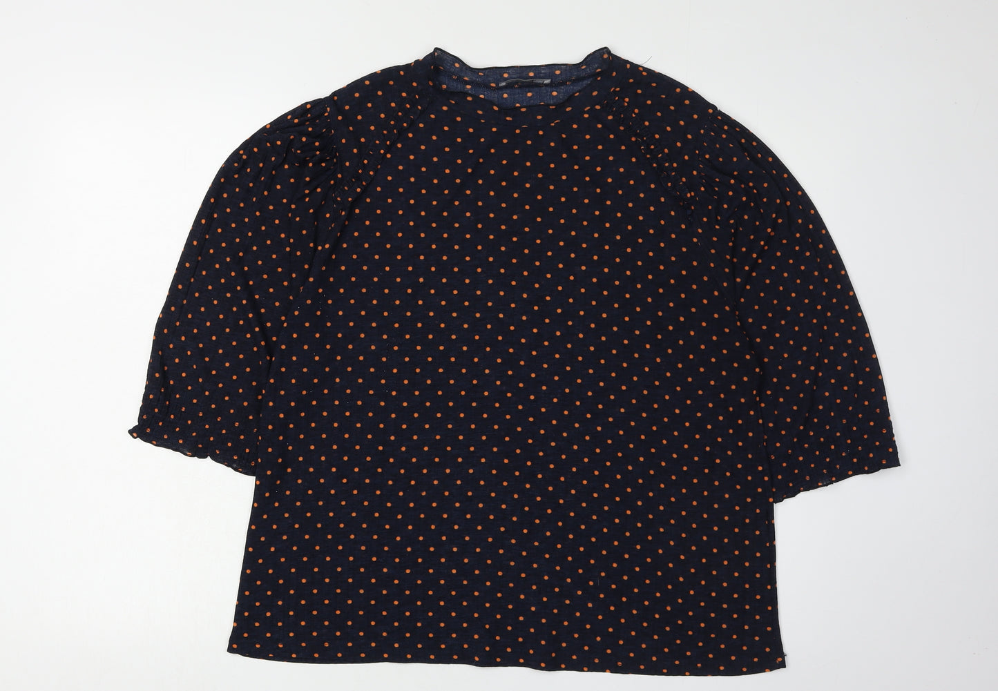 Zara Women's Multicoloured Polka Dot Blouse, L, Casual