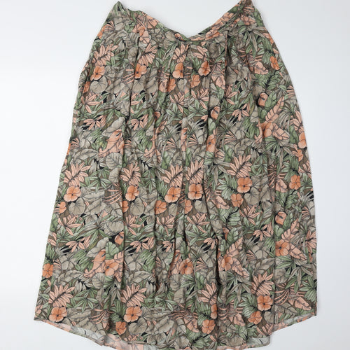 Richards Women's Floral A-Line Multicoloured Midi Skirt