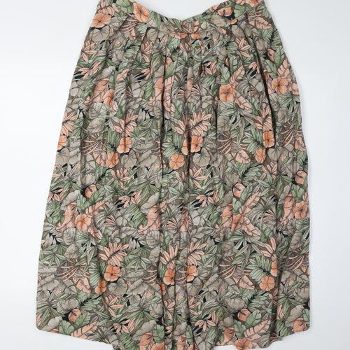 Richards Women's Floral A-Line Multicoloured Midi Skirt