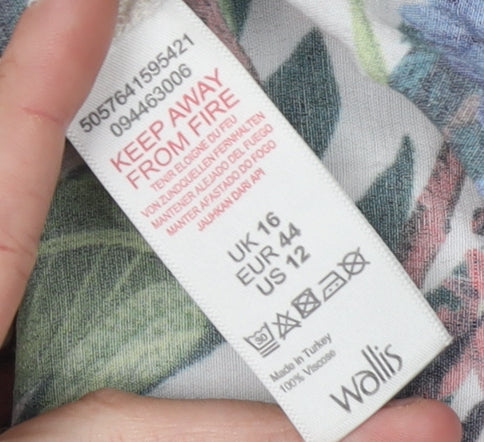 Wallis Women's Multicoloured Floral Blouse Size 16