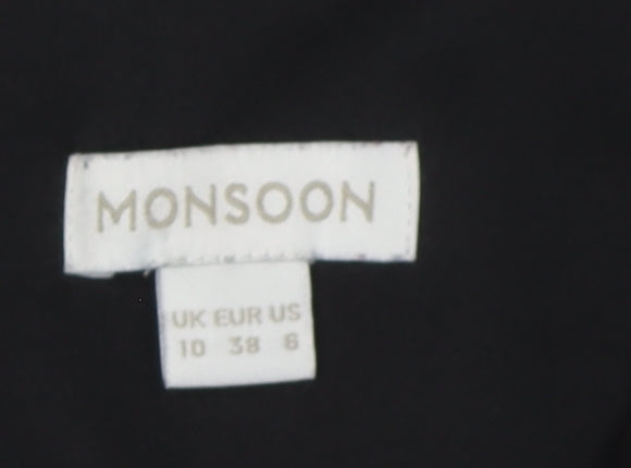 Monsoon Women's Black Wide-Leg Jumpsuit, Size 10