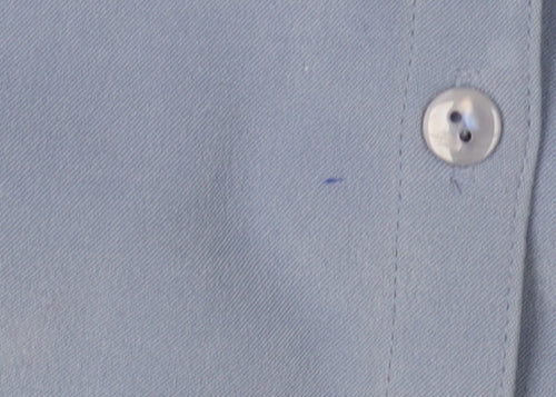 M&Co Women's Blue Button-Up Shirt Size 20